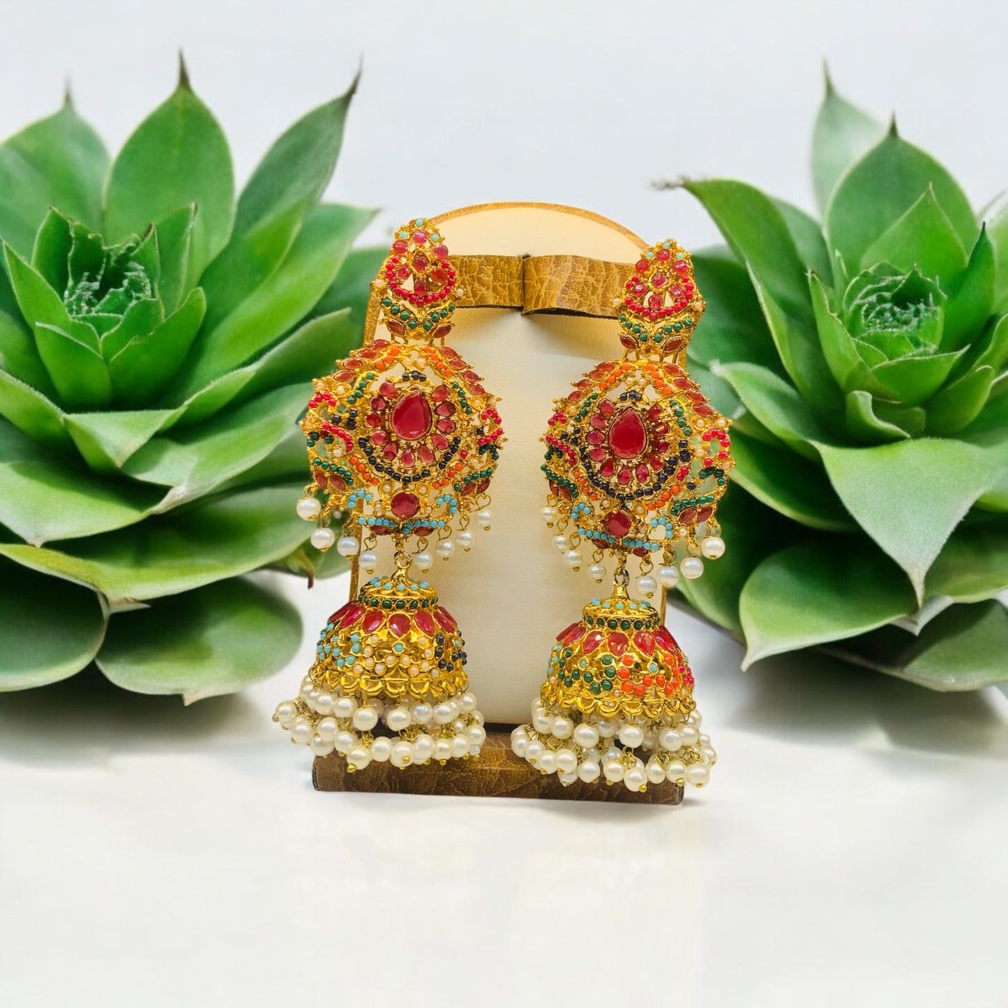 Nauratan Earrings Jhumki