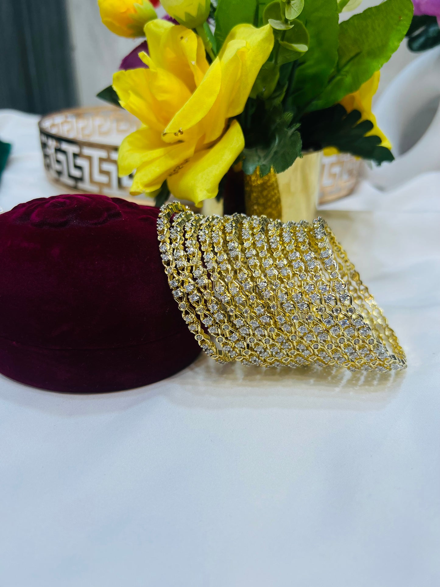 12 pieces Zircon Bangles