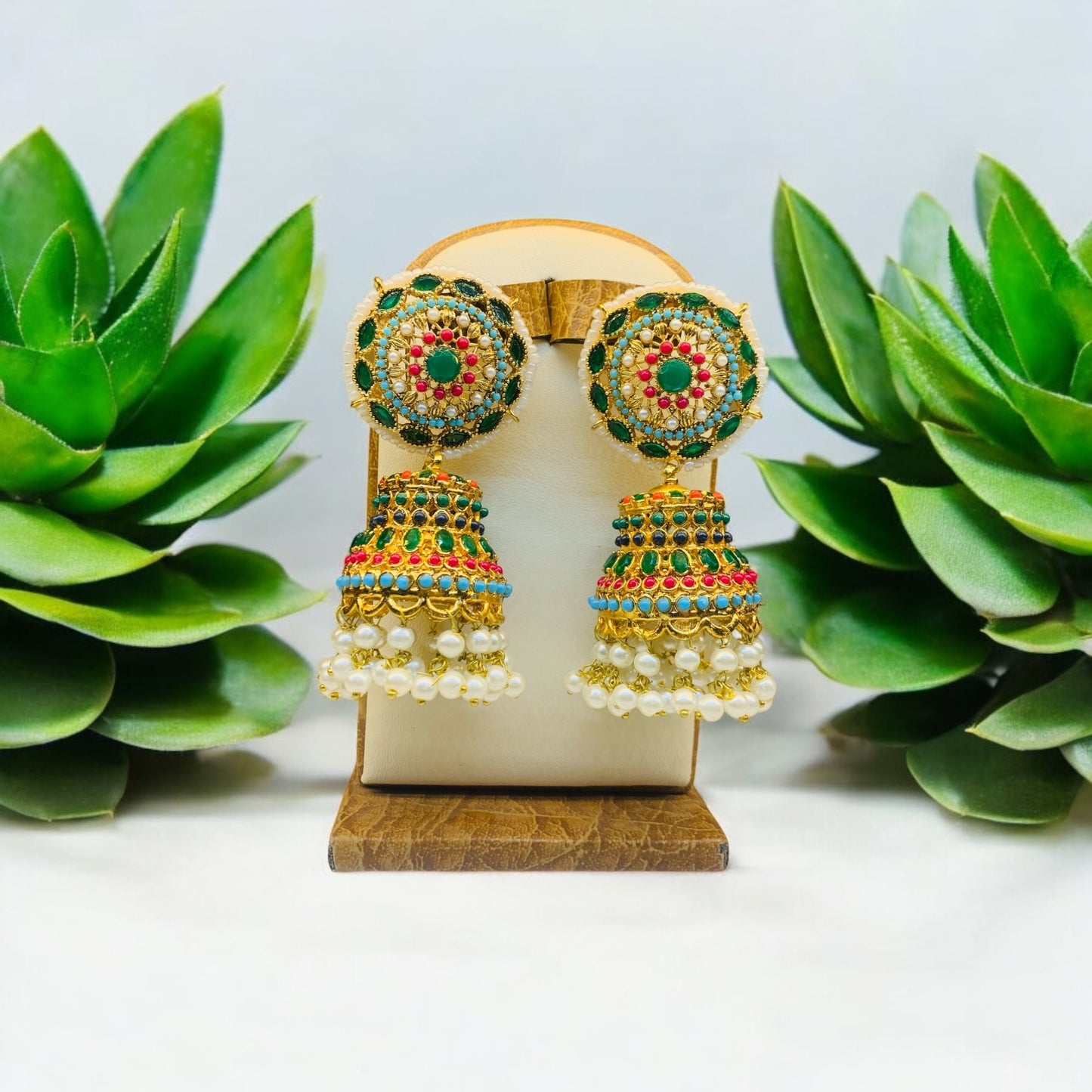 Nauratan Earrings Jhumki