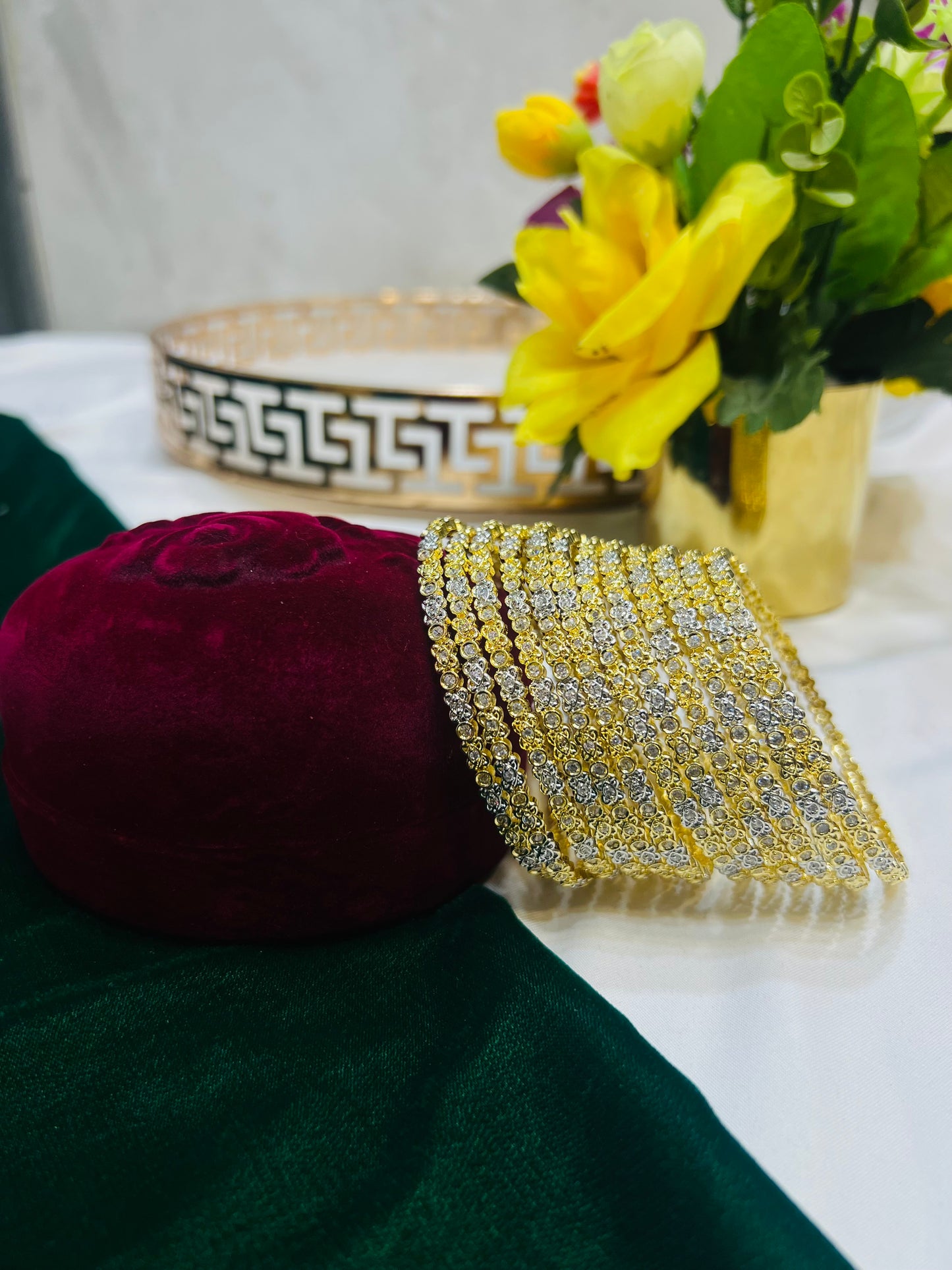 12 pieces Zircon Bangles