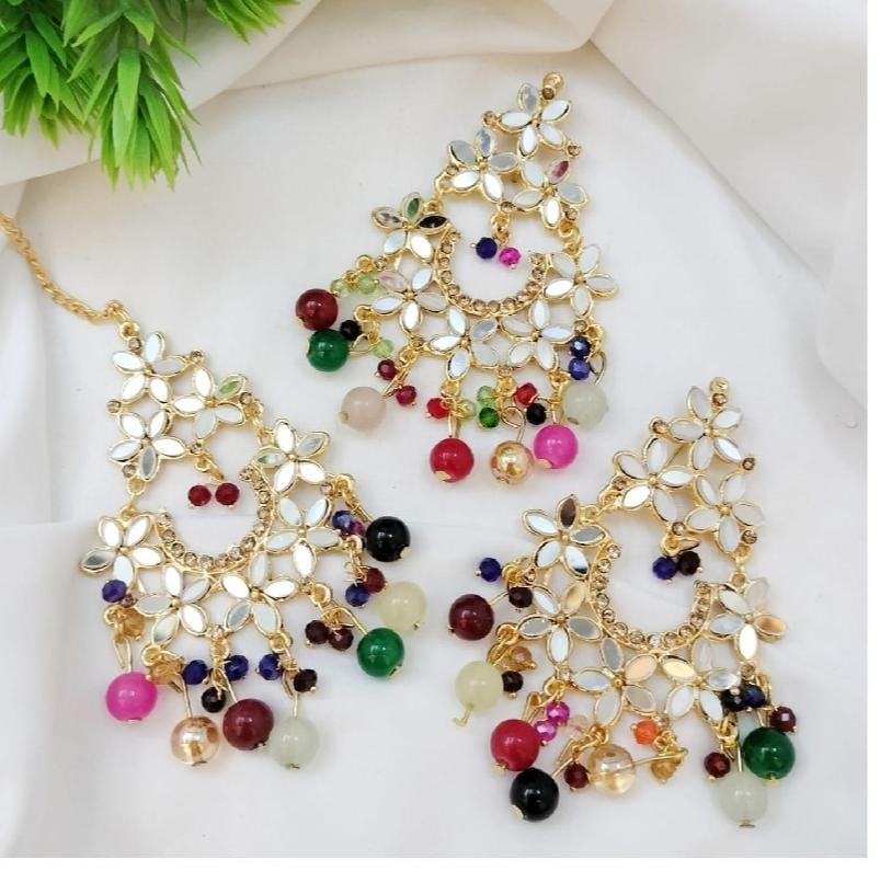 Kundan Earrings Tika