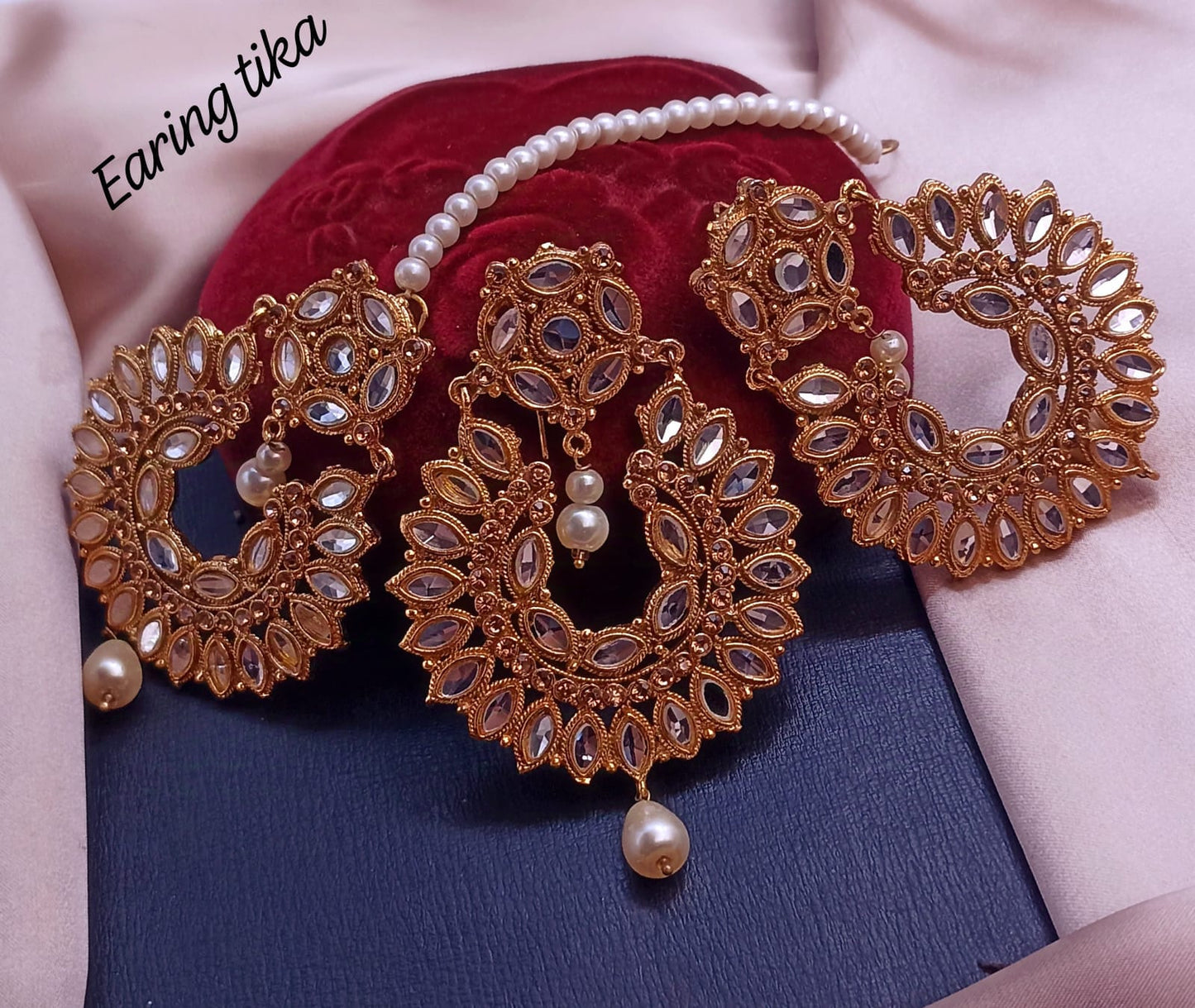 Kundan Earrings Tika