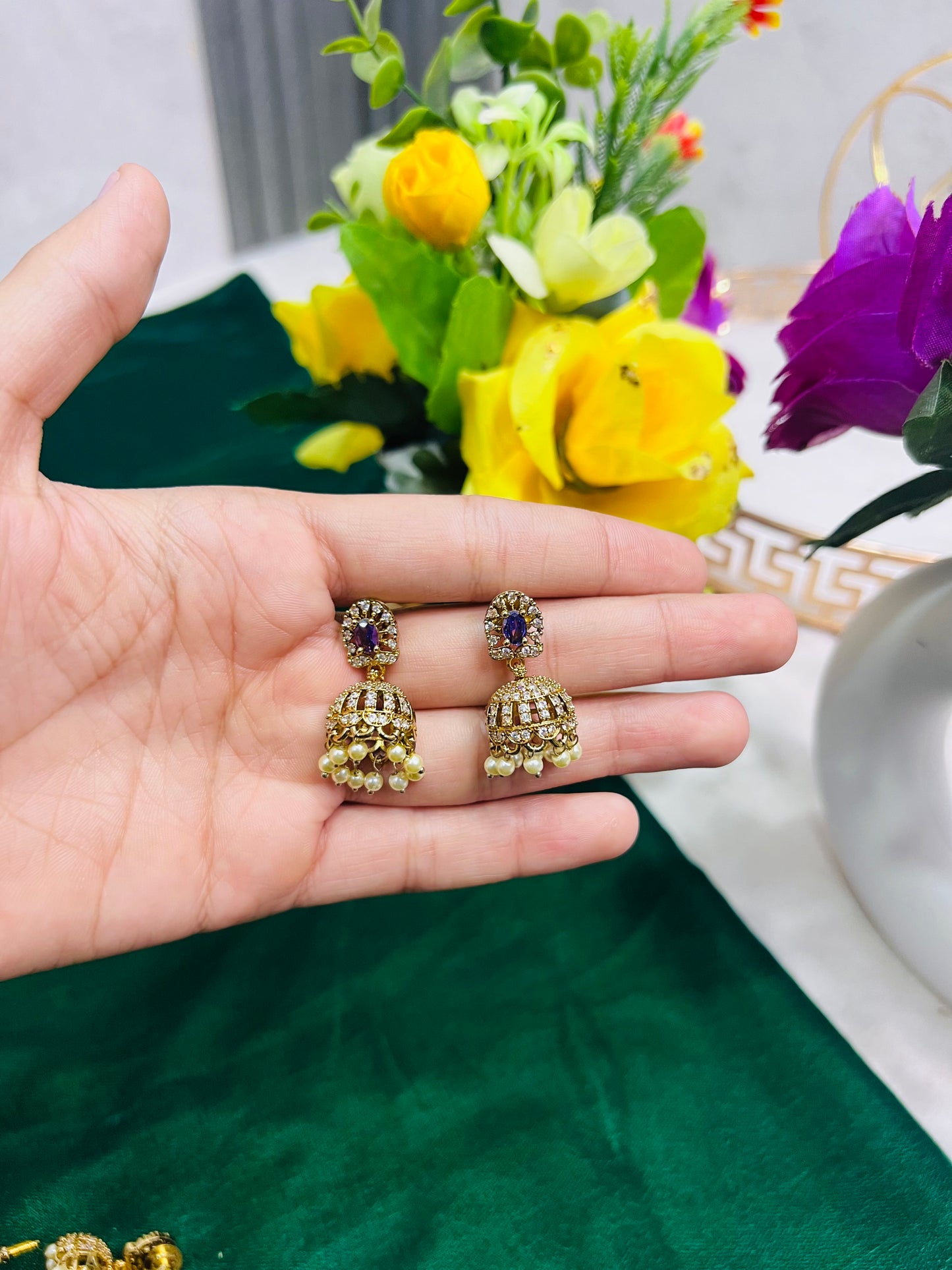 Indian zircon Jhumki