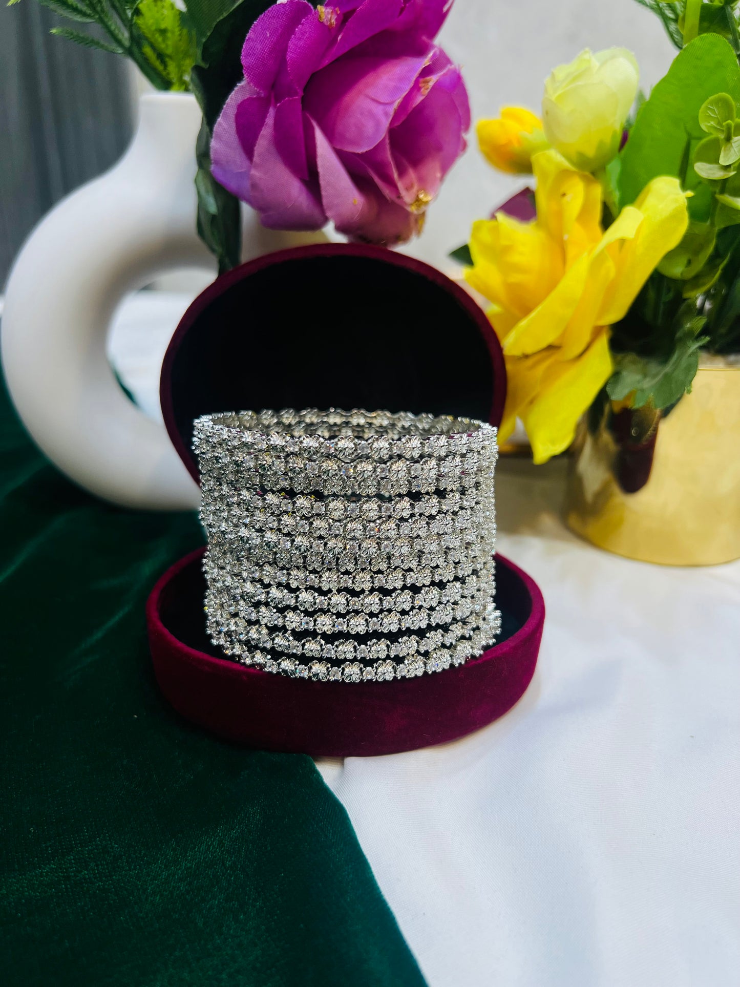 12 pieces Zircon Bangles