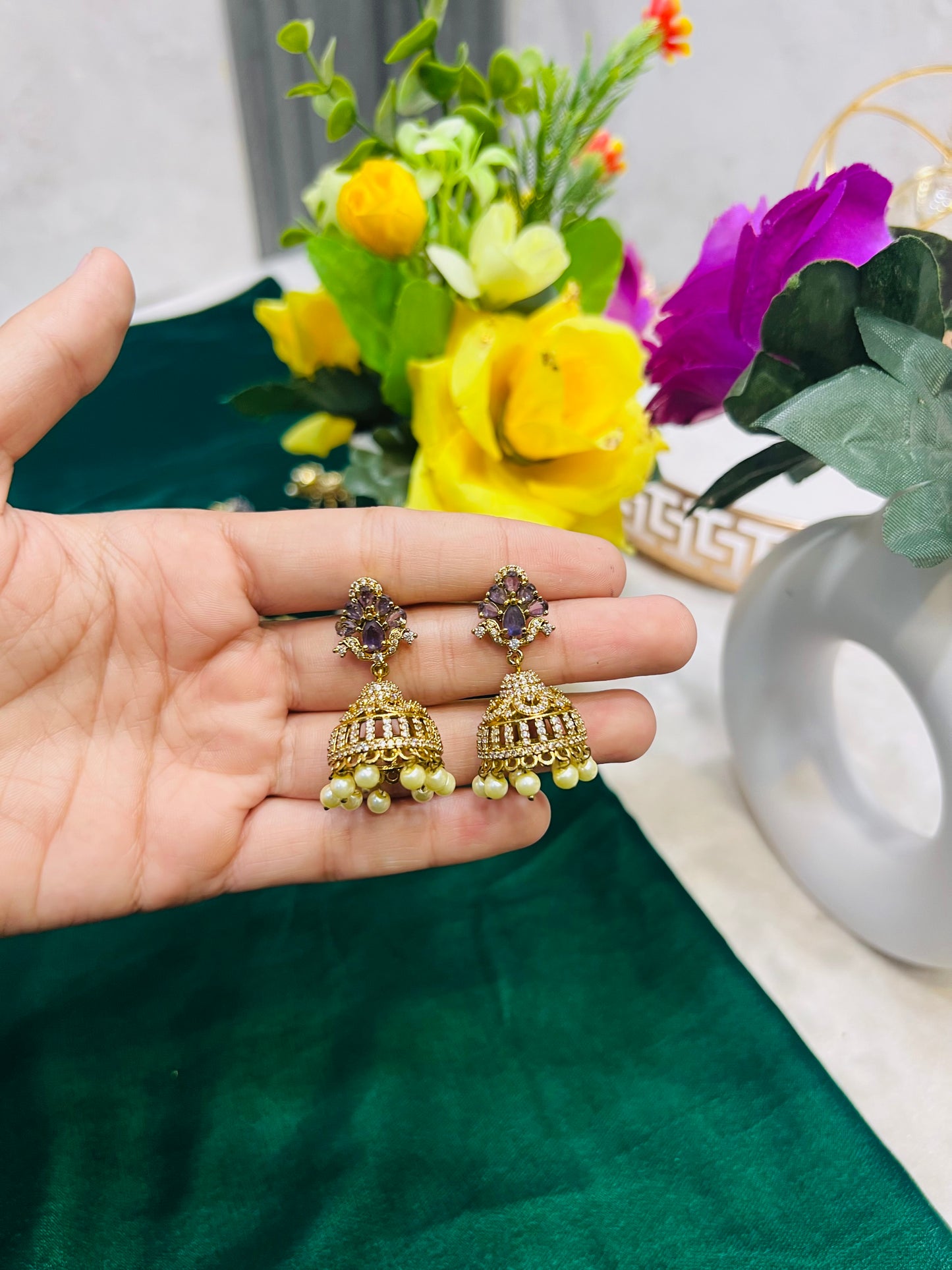 Indian zircon Jhumki