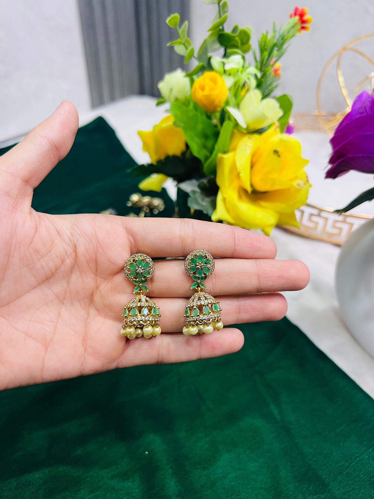 Indian zircon Jhumki