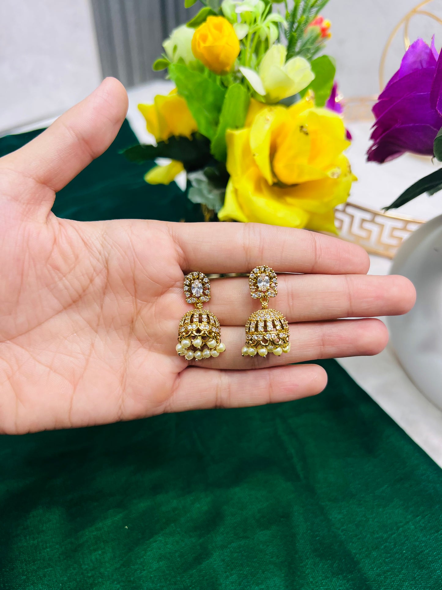 Indian zircon Jhumki