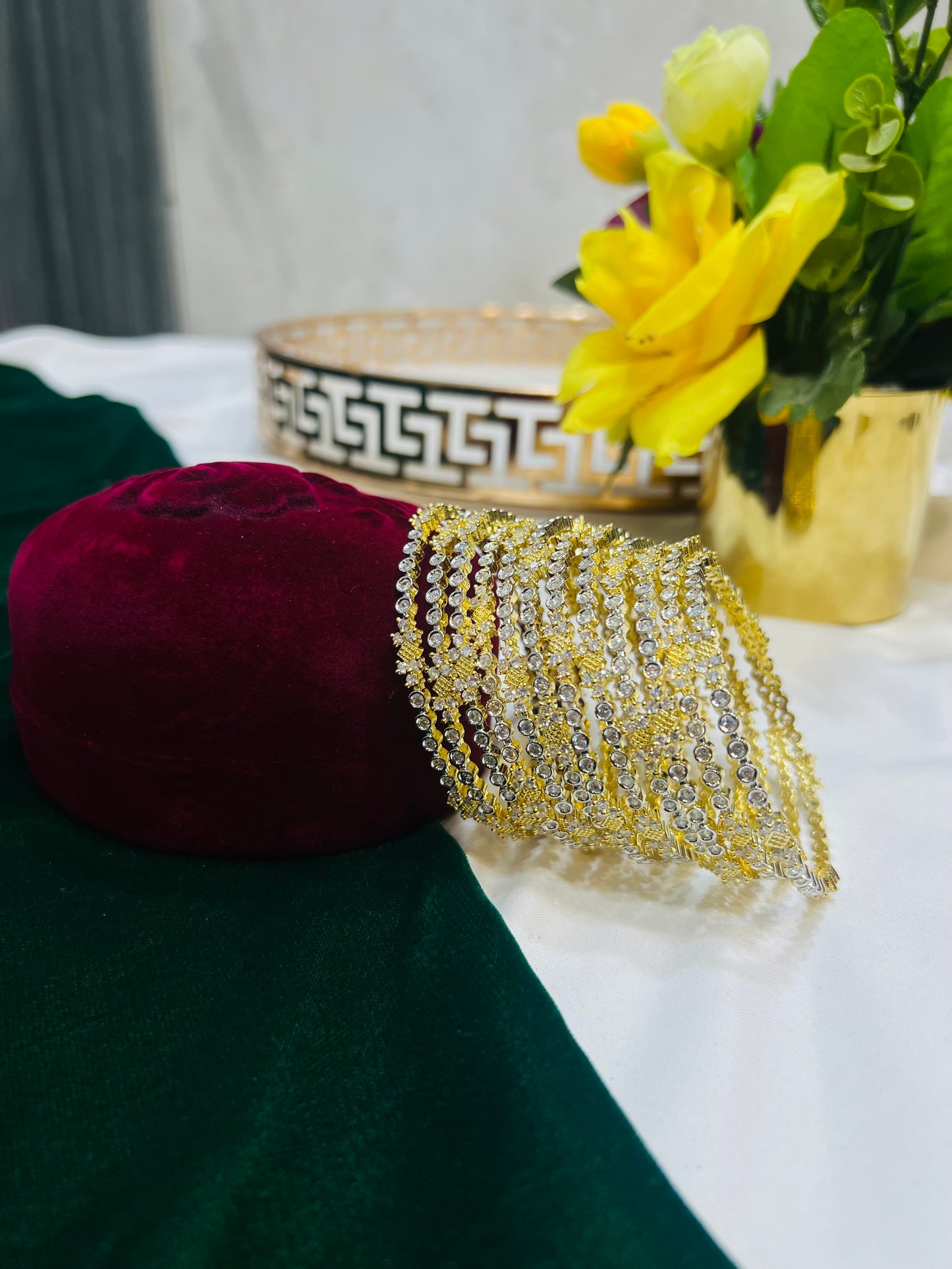 12 pieces Zircon Bangles