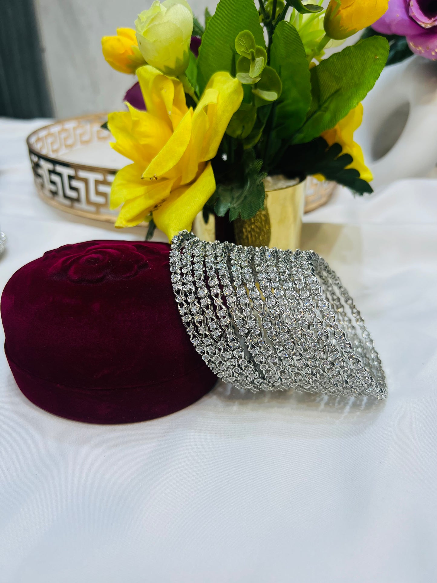 12 pieces Zircon Bangles