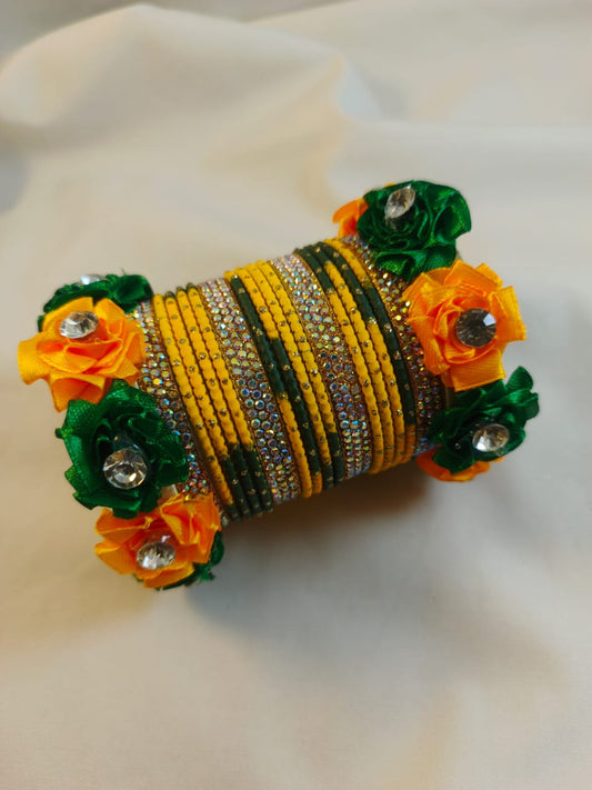 Flower Metal Bangles