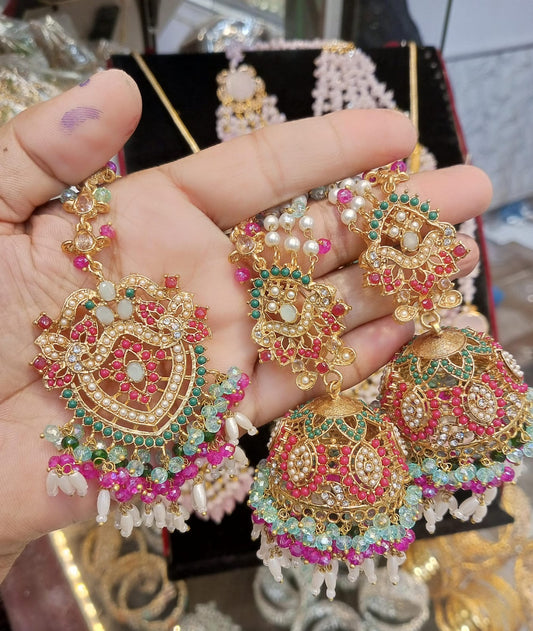 Navratan Jhumki Tika