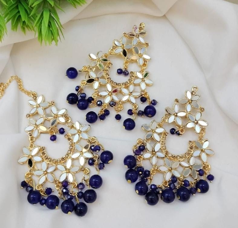 Kundan Earrings Tika