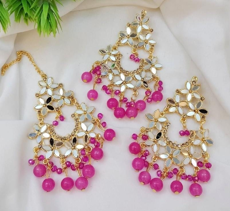 Kundan Earrings Tika