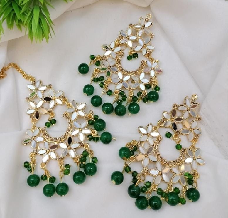 Kundan Earrings Tika