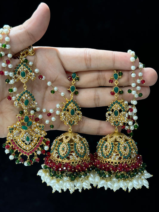 Nauratan Jhumki Tika